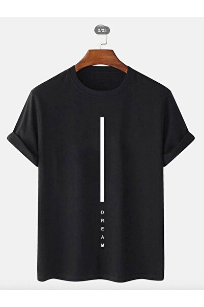 CLASSY.MODA Unisex Μαύρο Μπλουζάκι με στάμπα Oversize Streetwear Άνετη εφαρμο...