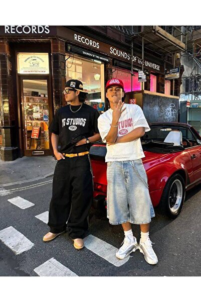 CLASSY.MODA Unisex Μαύρο Μπλουζάκι με στάμπα Oversize Streetwear Άνετη εφαρμο...