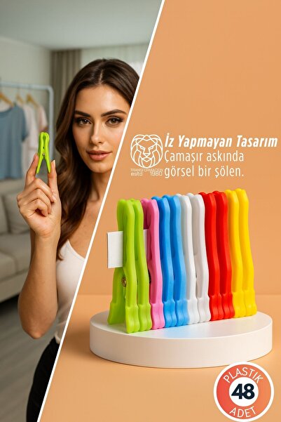 Transformacion Mila Kovalchuk Series 48-Piece Premium Colored Clothes Pegs Un...