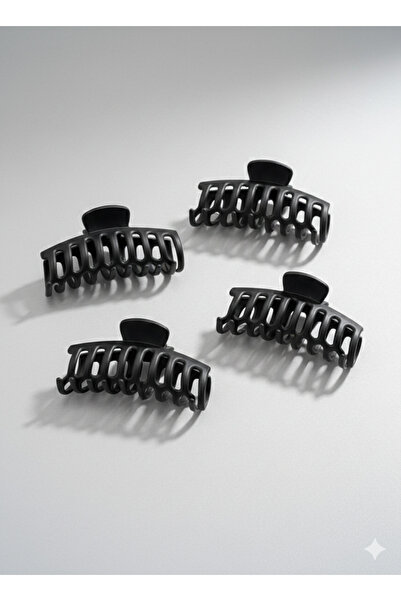 Çınar Aksesuar Agrafă de păr neagră mată - Agrafă de păr supradimensionată cu...