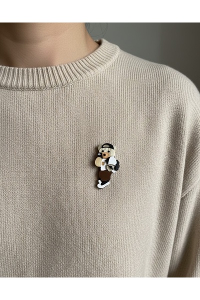 IrisAndCo Teddy Bear Kahverengi Ayıcık Broş