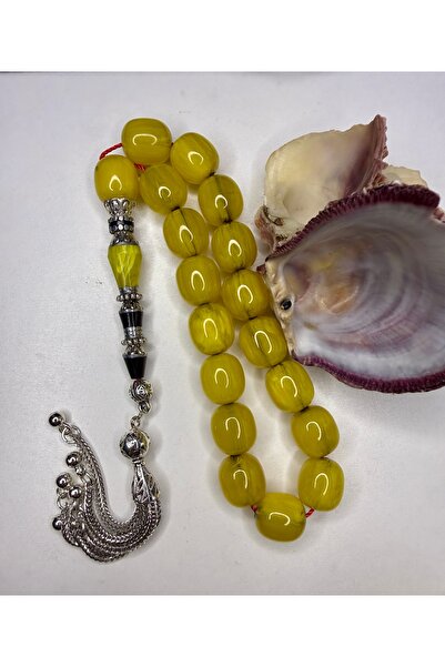 İskenderun Tesbihcilik Handcrafted Nakkaş İmame Stick Squeeze Amber Mascot Ef...