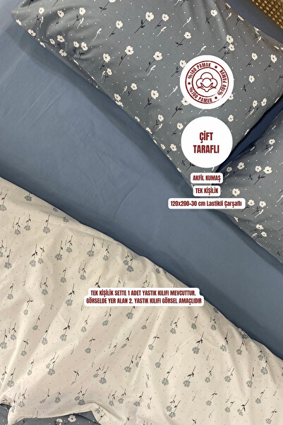 sutra Dream Series 100% Cotton Luxury Poplin Single Fitted Sheet Duvet Cover Set