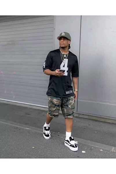 CLASSY.MODA Unisex Black Color Oversize Printed T-Shirt Streetwear Comfortabl...