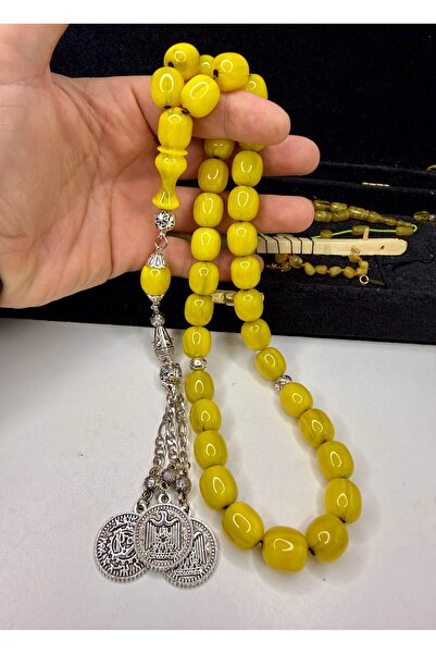 İskenderun Tesbihcilik Giant Size Ottoman Simile Stick Squeeze Amber Prayer B...