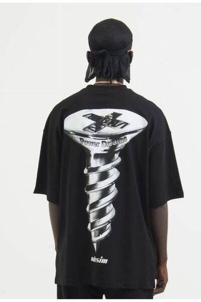 CLASSY.MODA Unisex Μαύρο Μπλουζάκι με στάμπα Oversize Streetwear Άνετη εφαρμο...