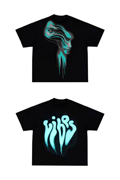 CLASSY.MODA Unisex Μαύρο Μπλουζάκι με στάμπα Oversize Streetwear Άνετη εφαρμο...