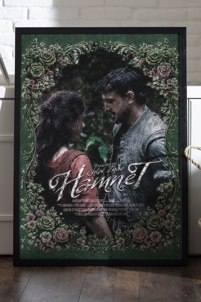 Duvarda Poster cu ramă din lemn negru Hamnet, pictură murală cu tema filmului...