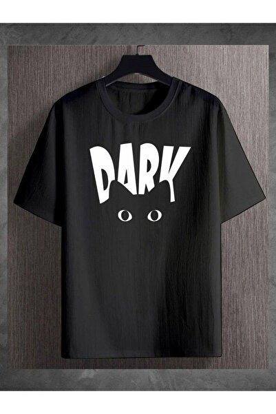 CLASSY.MODA Unisex Black Color Oversize Printed T-Shirt Streetwear Comfortabl...