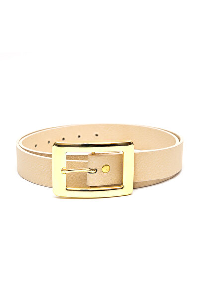 marisha Women's Gold Rectangular Buckle Belt Skirt Trouser Dress Belt