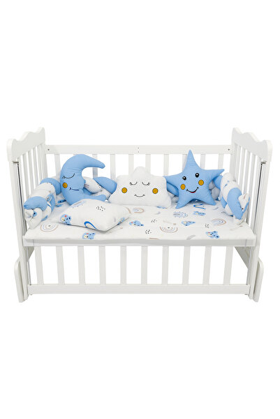 FISTIK BEBE 7 Piece Knitted Baby Sleeping Set 60X120 cm Crib Sleeping Set Ted...