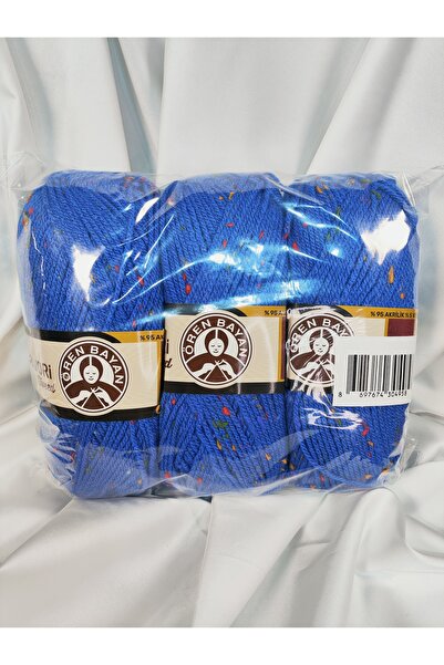 Ören Bayan FAVORİ TWEED Mavi El Örgü İpi (3 Adet) - Renk: 016C