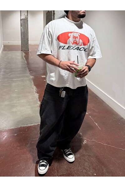 CLASSY.MODA Unisex White Oversize T-Shirt Printed Relaxed Fit Casual Streetwe...