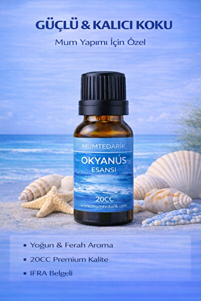 MUMTEDARİK Okyanus Kokulu Premium Mum Esansı 20 ml