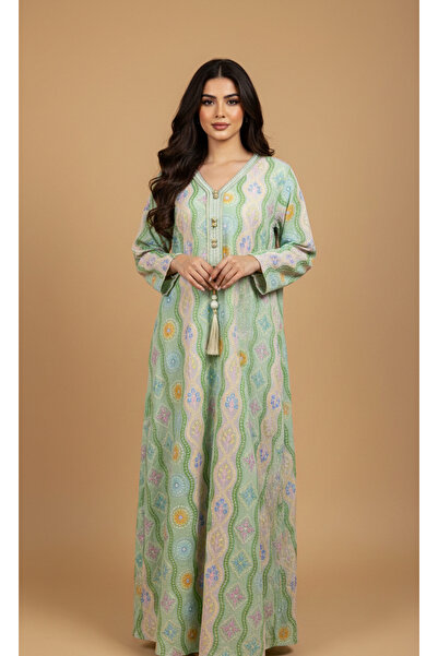 Moda Line Women's jalabiya with colorful embroidery and sparkling sequins