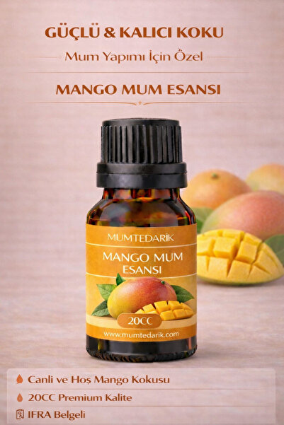 MUMTEDARİK Mango Kokulu Premium Mum Esansı 20 ml