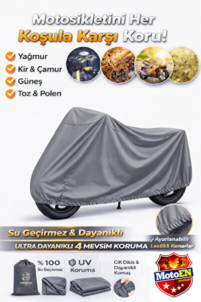 MotoEN Gri RKS SRK125-R Motor Brandası,Motosiklet Branda Ekstra KALIN Ultra K...