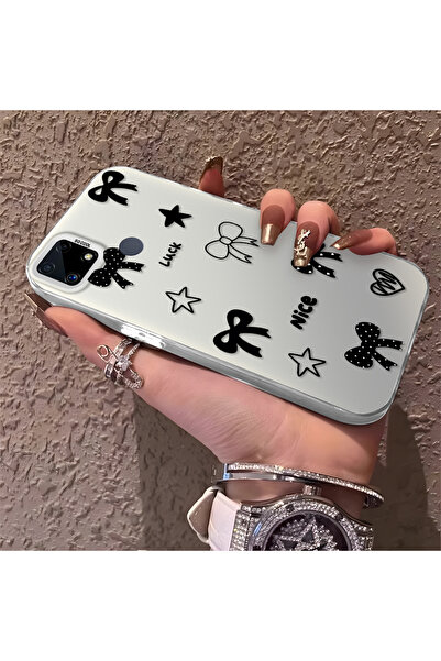 Hontinga حافظة هاتف Realme C25 متوافقة مع الحافة السيليكونية الصلبة والمضادة ...