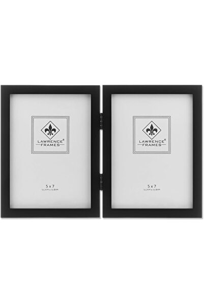 ASTERA Hinged Double Black Wooden Frame 15X17 cm