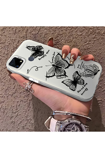 Hontinga حافظة هاتف Realme C25S متوافقة مع الحواف السيليكونية الصلبة والمضادة...