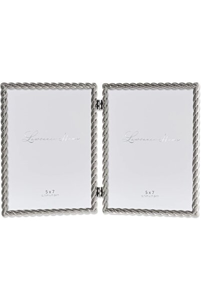 ASTERA Rope Patterned Nickel Plated 13X18 cm Double Frame