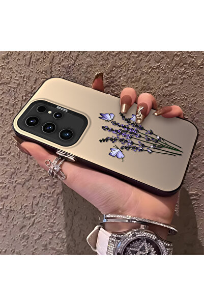 Hontinga حافظة هاتف سامسونج جالاكسي S23 الترا متوافقة مع حافة السيليكون الصلب...