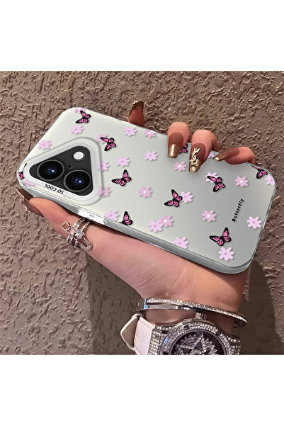 Hontinga حافظة هاتف من السيليكون متوافقة مع هاتف iPhone 16، ذات حافة صلبة ومض...