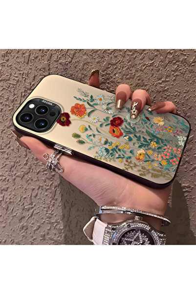 Hontinga حافظة هاتف آيفون 16 برو متوافقة مع السيليكون ذات الحواف الصلبة والمض...