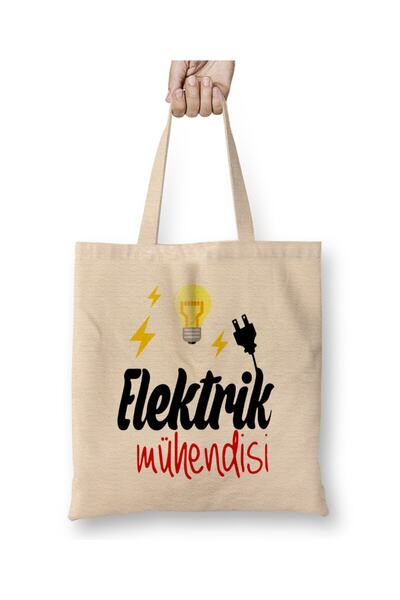 Toyaso Electrical Engineer White Tote Bag Long Handle Shopping Bag Beach Bag