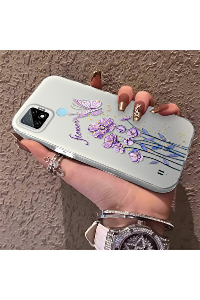 Hontinga حافظة هاتف Realme C21 متوافقة مع الحواف السيليكونية الصلبة والمضادة ...