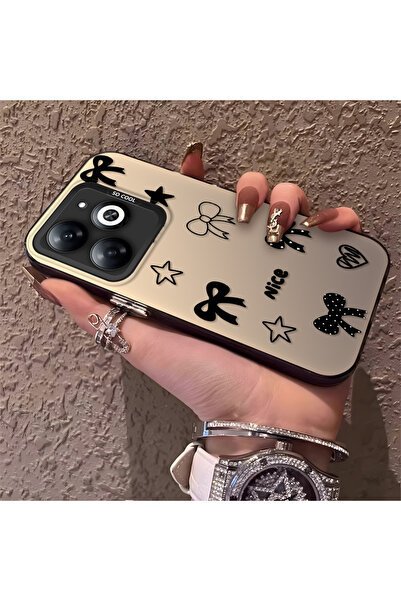 Hontinga حافظة هاتف Infinix Smart 8 Pro متوافقة مع حافة السيليكون الصلبة ومضا...