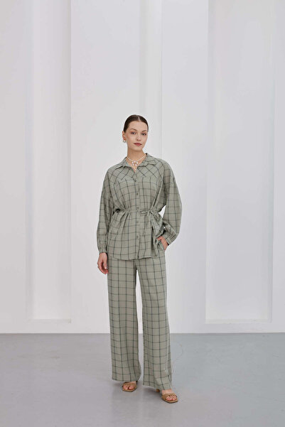 Eleganza Divina Plaid Pattern Modal Suit