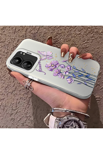 Hontinga حافظة هاتف Redmi 13C متوافقة مع الحواف السيليكونية الصلبة والمضادة ل...