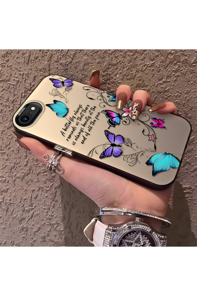 Hontinga iPhone 8 Compatible Silicone Edge Hard Back Anti-Fall Phone Case Col...