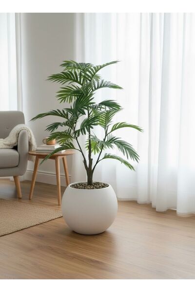Casco Artificial areca tree, 90 cm tall, with an elegant round pot.