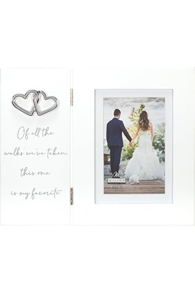ASTERA White Wooden Wedding Themed Frame 10X15 cm