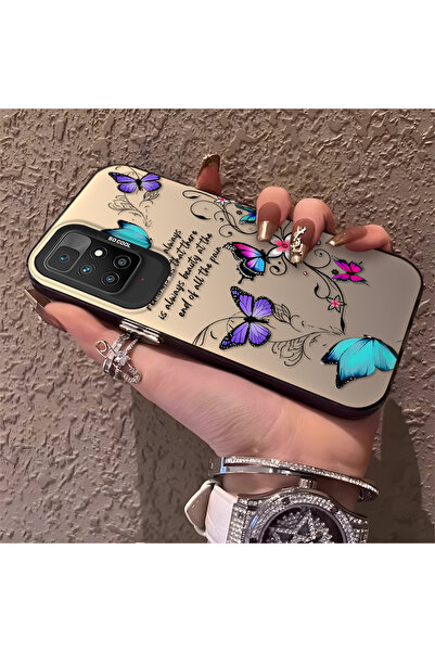 Hontinga حافظة هاتف Redmi 10 2022 متوافقة مع الحواف السيليكونية الصلبة والمضا...