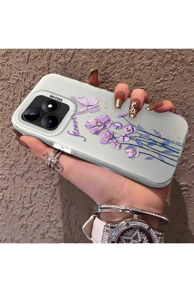 Hontinga حافظة هاتف Realme C53 متوافقة مع الحواف السيليكونية الصلبة والمضادة ...