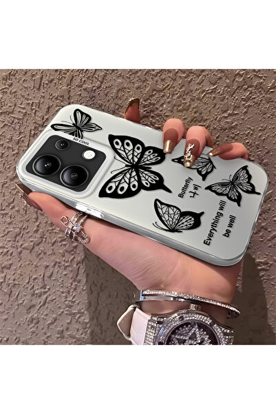 Hontinga Redmi Note 13 Compatible Silicone Edge Hard Back Anti-Fall Phone Cas...