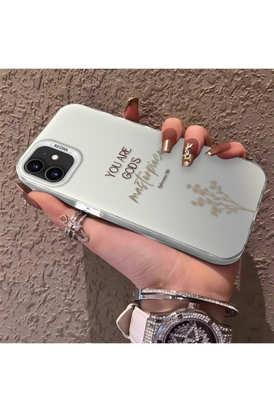 Hontinga iPhone 12 Compatible Silicone Edge Hard Back Anti-Fall Phone Case Fl...