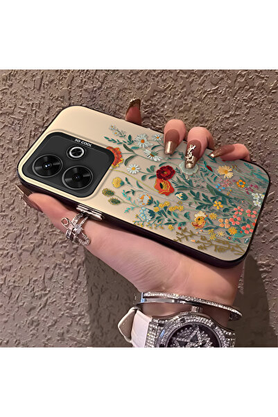 Hontinga حافظة هاتف Redmi 13 4G متوافقة مع السيليكون ذات حافة صلبة ومضادة للس...