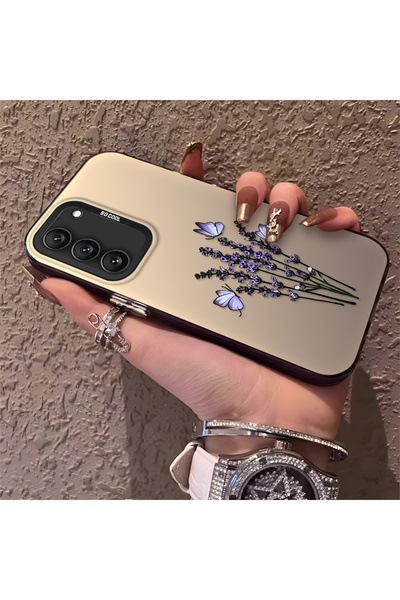 Hontinga حافظة هاتف سامسونج جالاكسي S22 متوافقة مع حافة السيليكون الصلبة والم...