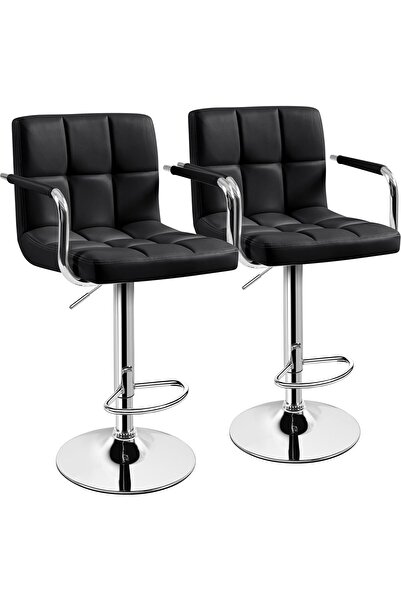 SAHABA 2 Bar chair,360° Swivel Stool With Armrest and Back, Seat Sturdy Footr...