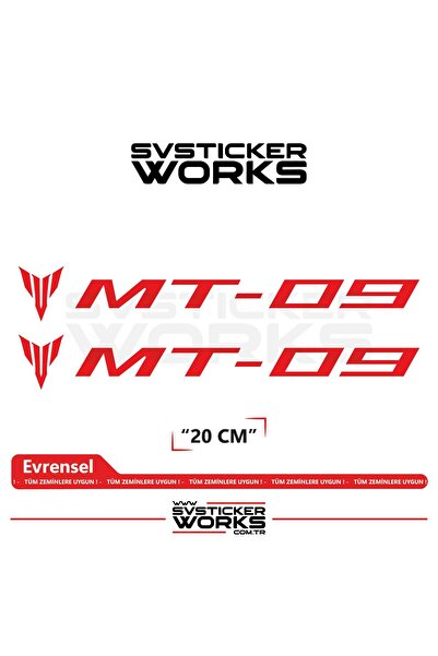 ARONA Yamaha Mt-09 Compatible Text Sticker – High Quality Custom Cut Foil (Se...