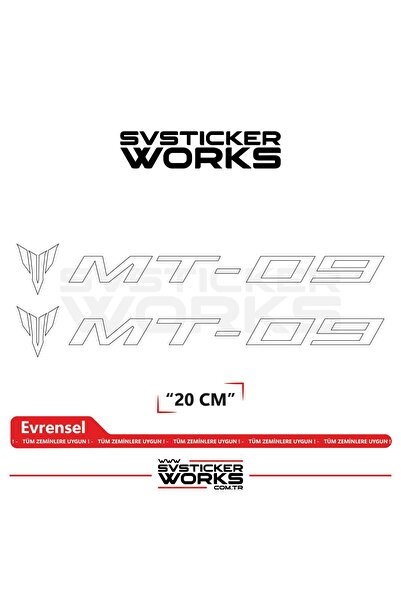 ARONA Yamaha Mt-09 Compatible Text Sticker – High Quality Custom Cut Foil (Se...