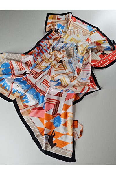 Shiva Scarfs Patterned Premium Voile Silk Scarf Silk Scarfs Hijab Shawl Acces...