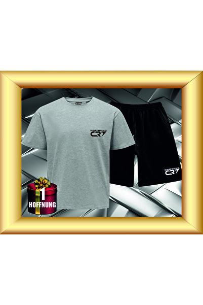 HOFFNUNG Unisex Casual Short Sleeve Set with Football Player 7 Print Outdoor ...