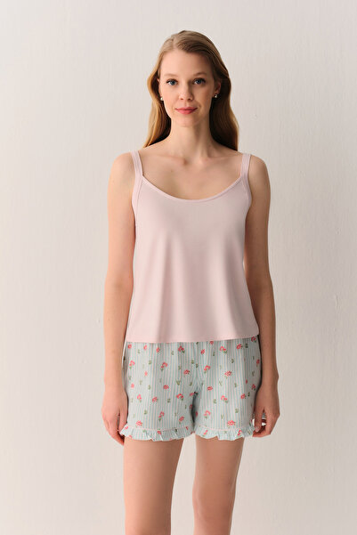 SUWEN Melinda Atlet Şort Pijama Takımı