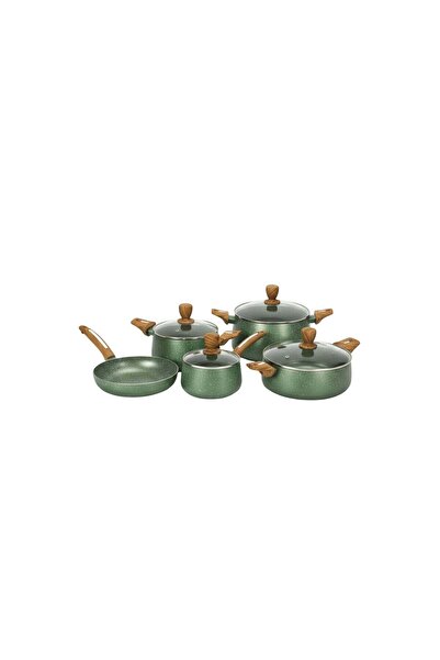 HOMEWAY Cooking Pot Set 9 Pieces Marbella Series
