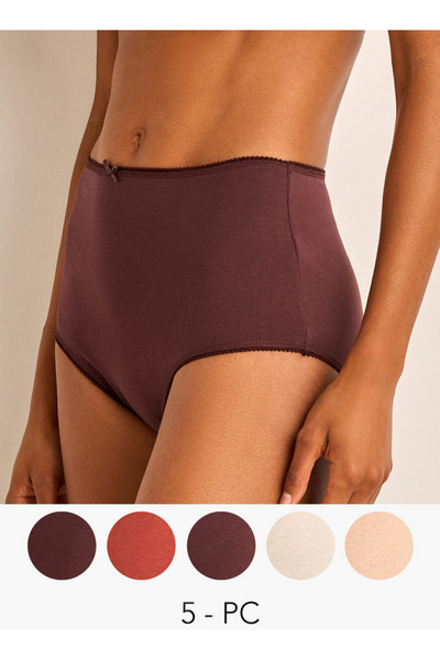 FAV Set of 5 - Full Briefs with Bow Detail